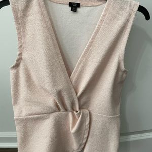 J.Crew 365 V Neck Pink Faux Wrap Peplum Tank Size S